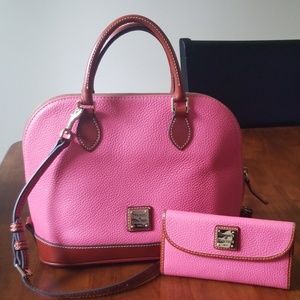 Dooney & Bourke Zip Zip Satchel & Wallet in Pink